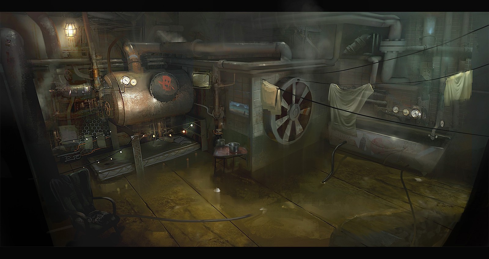 Boiler Room Home establishing render