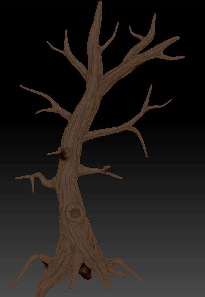 Sculpted dead tree practice piece